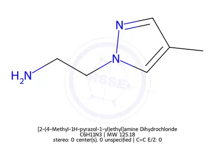 Chemical structure of [2-(4-Methyl-1H-pyrazol-1-yl)ethyl]amine Dihydrochloride