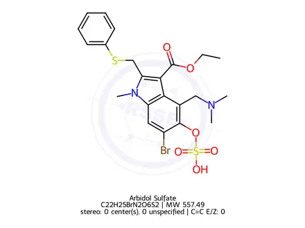 Chemical structure of Abidol Impurity 29