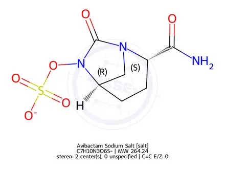 Chemical structure of Avibactam Sodium Salt