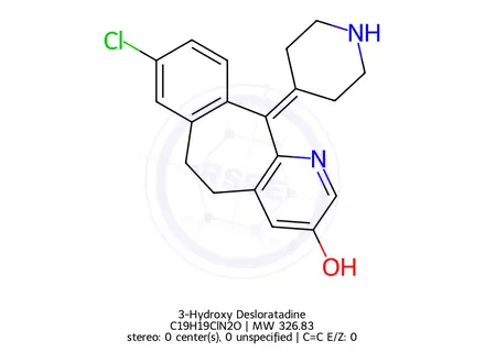 Chemical structure of 3-Hydroxy Desloratadine