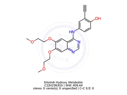 Chemical structure of Erlotinib Hydroxy Metabolite