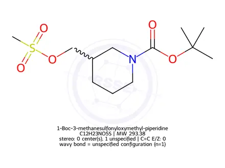 Chemical structure of 1-Boc-3-methanesulfonyloxymethyl-piperidine