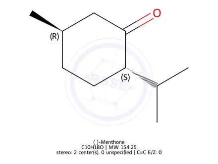 Chemical structure of (±)-Menthone