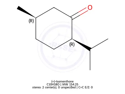Chemical structure of (+)-Isomenthone
