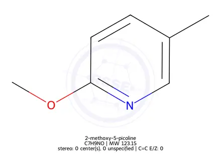 Chemical structure of 2-methoxy-5-picoline