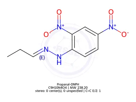 Chemical structure of Propanal-DNPH