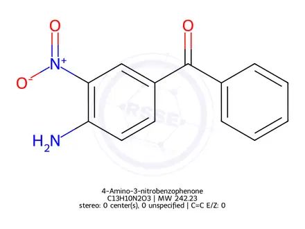 Chemical structure of 4-Amino-3-nitrobenzophenone