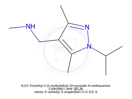 Chemical structure of N,3,5-Trimethyl-1-(1-methylethyl)-1H-pyrazole-4-methanamine