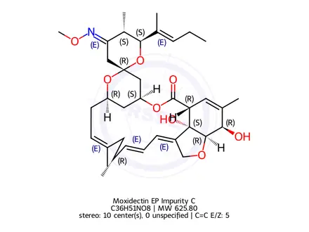 Chemical structure of Moxidectin EP Impurity C