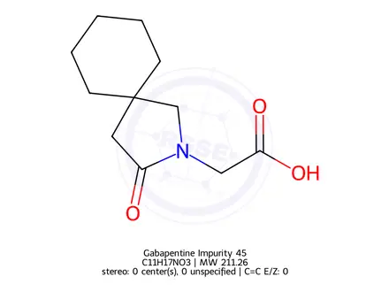 Chemical structure of Gabapentine Impurity 45