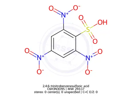 Chemical structure of 2,4,6-trinitrobenzenesulfonic acid
