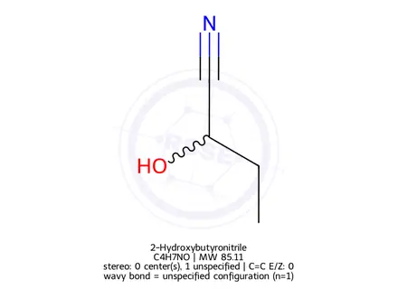 Chemical structure of 2-Hydroxybutyronitrile