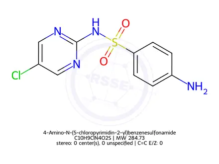 Chemical structure of 4-Amino-N-(5-chloropyrimidin-2-yl)benzenesulfonamide