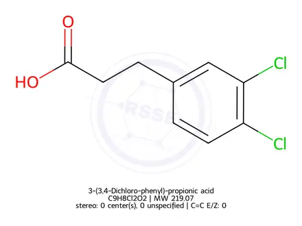 Chemical structure of 3-(3,4-Dichloro-phenyl)-propionic acid