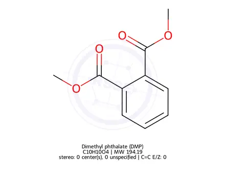 Chemical structure of Dimethyl phthalate (DMP)
