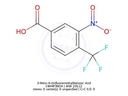 Chemical structure of 3-Nitro-4-(trifluoromethyl)benzoic Acid