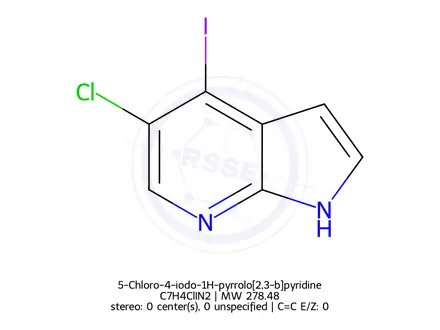 Chemical structure of 5-Chloro-4-iodo-1H-pyrrolo[2,3-b]pyridine