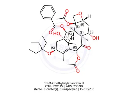 Chemical structure of 13-O-(Triethylsilyl) Baccatin III