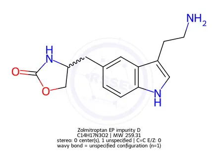 Chemical structure of Zolmitroptan EP impurity D