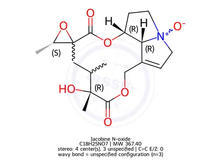Chemical structure of Jacobine N-oxide