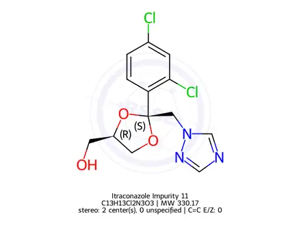 Chemical structure of Itraconazole Impurity 30