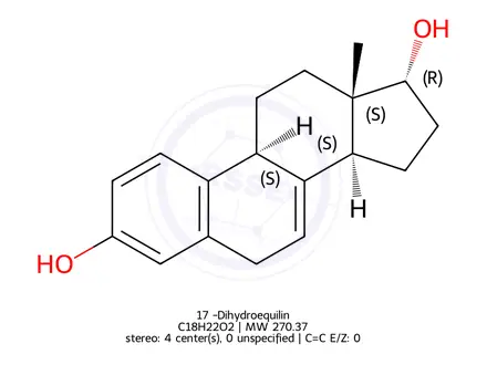 Chemical structure of 17alpha-Dihydro Equilin