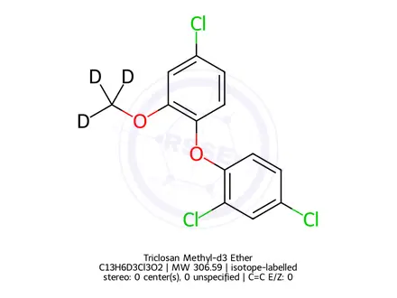 Chemical structure of Triclosan Methyl D3 Ether