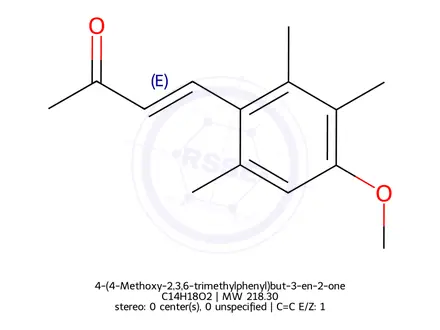 Chemical structure of 4-(4-Methoxy-2,3,6-trimethylphenyl)but-3-en-2-one