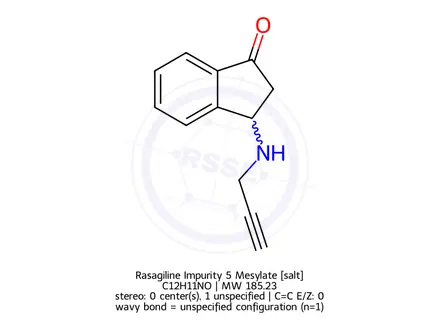 Chemical structure of Rasagiline Impurity 5 Mesylate