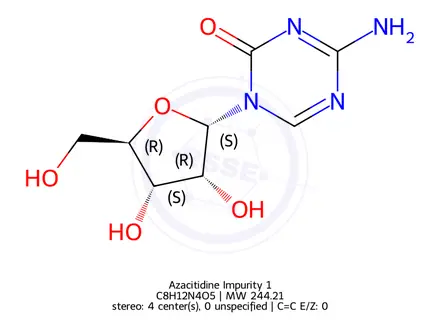 Chemical structure of Azacitidine α-Isomer
