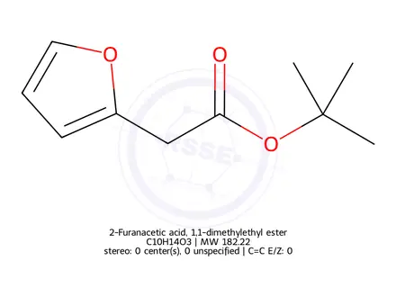 Chemical structure of 2-Furanacetic acid, 1,1-dimethylethyl ester