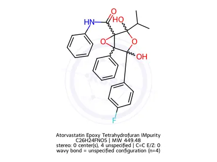 Chemical structure of Atorvastatin Epoxy Tetrahydrofuraran analog