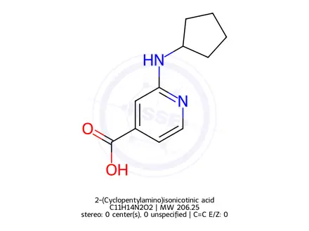 Chemical structure of 2-(Cyclopentylamino)isonicotinic acid