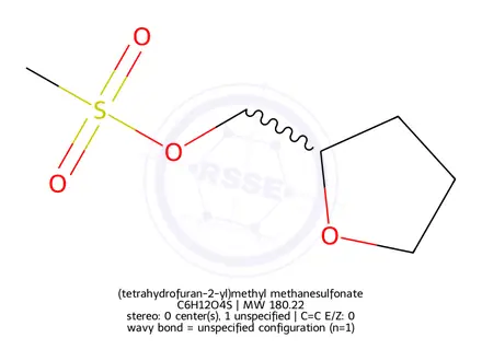 Chemical structure of (tetrahydrofuran-2-yl)methyl methanesulfonate