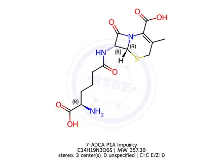 Chemical structure of 7-ADCA P1A Impuirty
