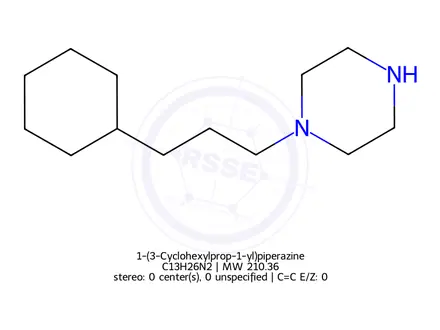 Chemical structure of 1-(3-Cyclohexylprop-1-yl)piperazine