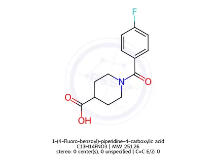 Chemical structure of 1-(4-Fluoro-benzoyl)-piperidine-4-carboxylic acid