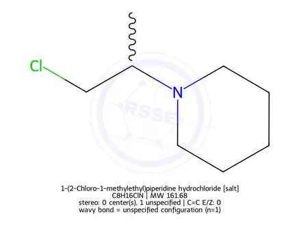 Chemical structure of 1-(2-Chloro-1-methylethyl)piperidine hydrochloride