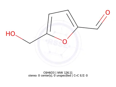 Chemical structure of 5-hydroxymethylfurfural