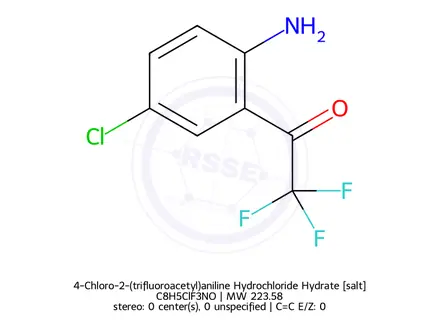 Chemical structure of 4-Chloro-2-(trifluoroacetyl)aniline Hydrochloride Hydrate