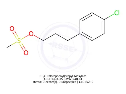 Chemical structure of 3-(4-Chlorophenyl)propyl Mesylate