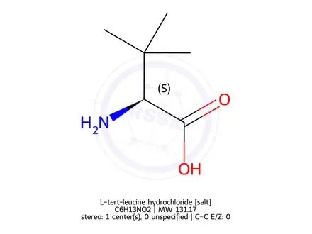 Chemical structure of L-tert-leucine hydrochloride