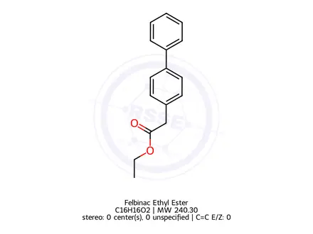 Chemical structure of Felbinac Ethyl Ester