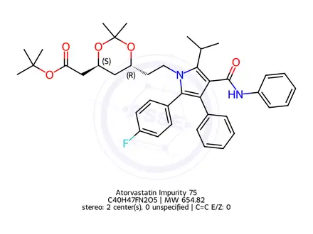 Chemical structure of Atorvastatin Impurity 75