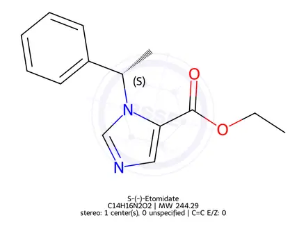 Chemical structure of S-(-)-Etomidate