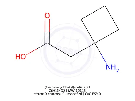 Chemical structure of (1-Aminocyclobutyl) acetic acid hydrochloride