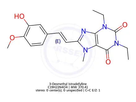 Chemical structure of 3-Demethyl Istradefylline