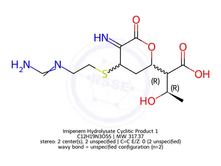 Chemical structure of Imipenem Hydrolysate Cyclitic Product 1