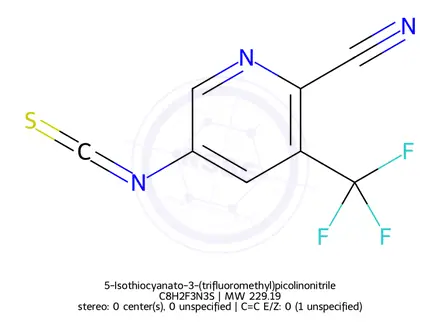 Chemical structure of 5-Isothiocyanato-3-(trifluoromethyl)picolinonitrile