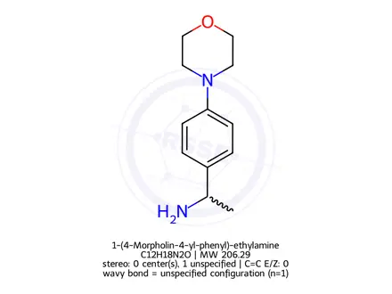 Chemical structure of 1-(4-Morpholin-4-yl-phenyl)-ethylamine